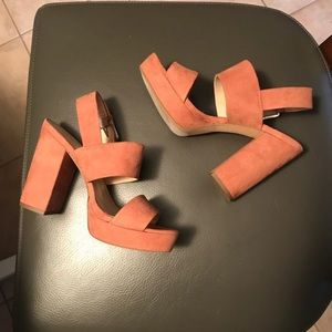 Urban outfitters Suede Chunky Platform Heels